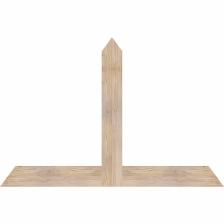 Ekena Millwork Portland Smooth Timber Gable Bracket, Douglas Fir, 60"W x 40"H x 1 1/2"D x 5 1/2"F, 16/12 Pitch GBW060X40X0206POR00SDF